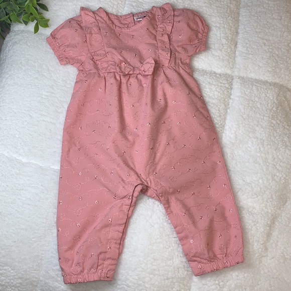 Penelope Mack Other - Penelope Mack Dusty Pink Romper 6-9M One Piece EUC